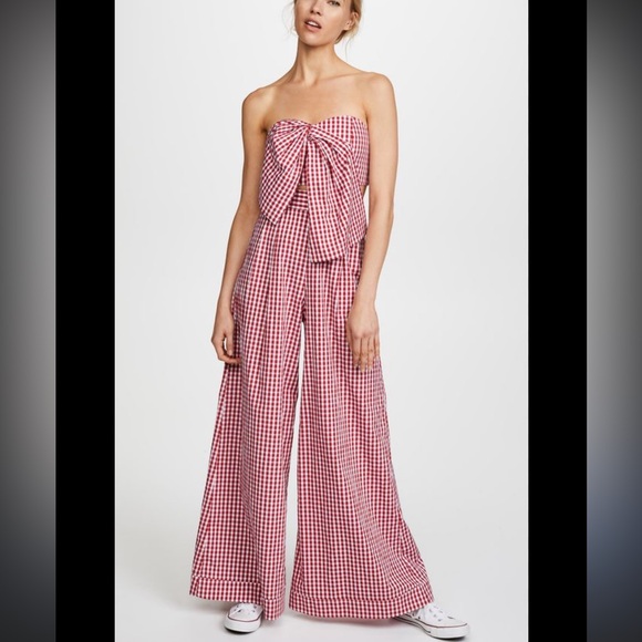 BNWT PETERSYN Red Gingham Two-Piece Set Size XS - Picture 2 of 7